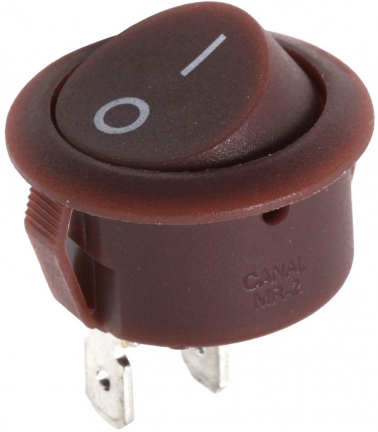 Złącze przełącznik kołyskowy R5 0-1 brązowy 10A/250V