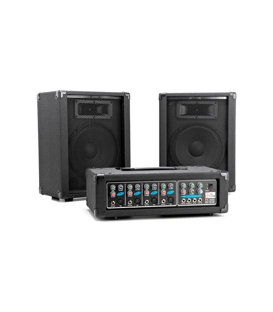 T.Amp PA 4080 zestaw powermikser+głośniki+mikrofon+przewody 