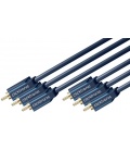 Kabel component 3x RCA / 3x RCA 3m Clicktronic