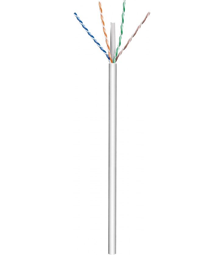 Kabel instalacyjny (drut) CAT 6 U/UTP LSZH CCA 100m szary