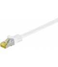 Kabel Patchcord CAT 7 S/FTP PIMF (z wtykami CAT 6a RJ45/RJ45) 0.25m biały