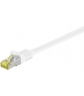 Kabel Patchcord CAT 7 S/FTP PIMF (z wtykami CAT 6a RJ45/RJ45) 1m biały