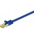 Kabel Patchcord CAT 7 S/FTP PIMF (z wtykami CAT 6a RJ45/RJ45) 0.25m niebieski