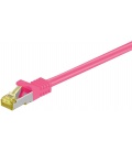 Kabel Patchcord CAT 7 S/FTP PIMF (z wtykami CAT 6a RJ45/RJ45) 0.25m purpurowy