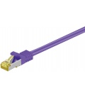Kabel Patchcord CAT 7 S/FTP PIMF (z wtykami CAT 6a RJ45/RJ45) 0.25m fioletowy