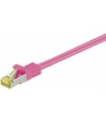 Kabel Patchcord CAT 7 S/FTP PIMF (z wtykami CAT 6a RJ45/RJ45) 1m purpurowy