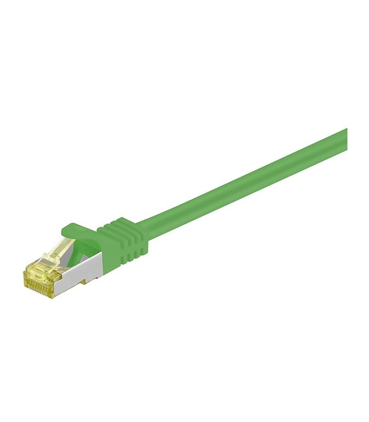 Kabel Patchcord CAT 7 S/FTP PIMF (z wtykami CAT 6a RJ45/RJ45) 1.5m zielony
