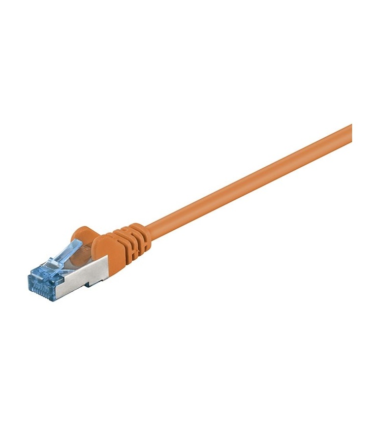 Kabel Patchcord CAT 6a S/FTP PIMF RJ45/RJ45 0.50m pomarańczowy