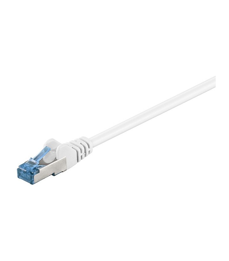 Kabel Patchcord CAT 6a S/FTP PIMF RJ45/RJ45 0.50m biały