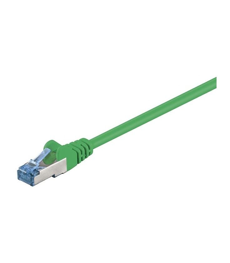 Kabel Patchcord CAT 6a S/FTP PIMF RJ45/RJ45 1m zielony