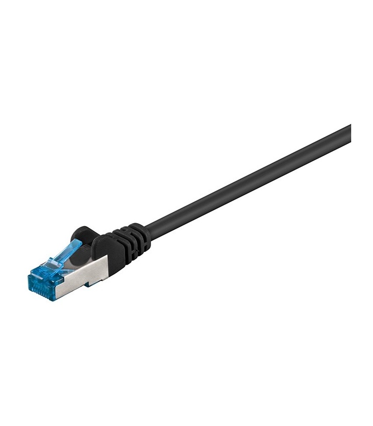 Kabel Patchcord CAT 6a S/FTP PIMF RJ45/RJ45 10m czarny