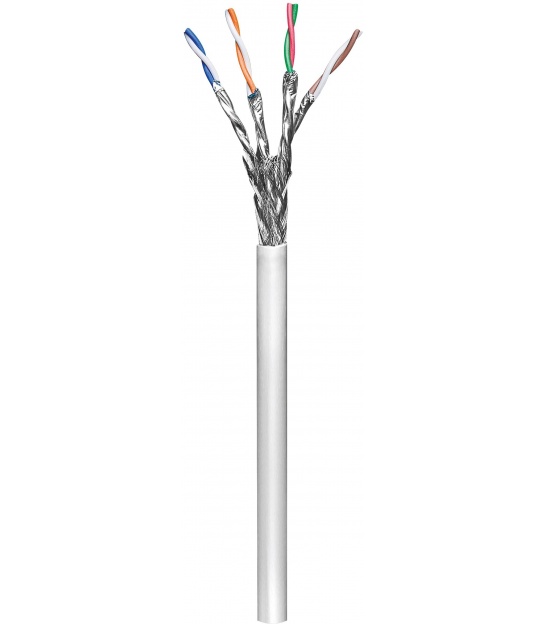 Kabel instalacyjny (drut) CAT 6 S/FTP PiMF CCA 100m szary