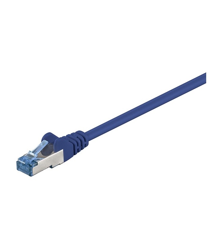 Kabel Patchcord CAT 6a S/FTP PIMF RJ45/RJ45 15m niebieski