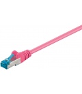 Kabel Patchcord CAT 6a S/FTP PIMF RJ45/RJ45 0.25m purpurowy
