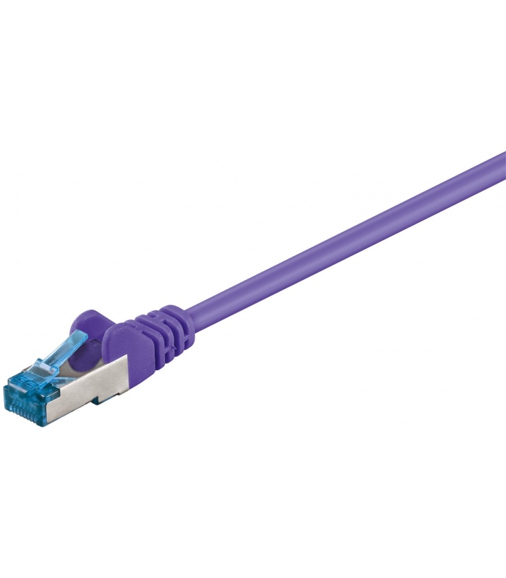 Kabel Patchcord CAT 6a S/FTP PIMF RJ45/RJ45 0.25m fioletowy