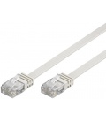 Kabel płaski Patchcord CAT 6 U/UTP RJ45/RJ45 1m biały
