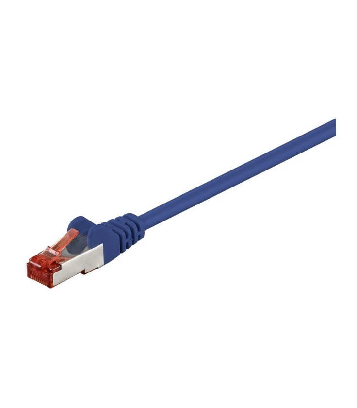 Kabel Patchcord CAT 6 S/FTP PIMF LC RJ45/RJ45 1m niebieski