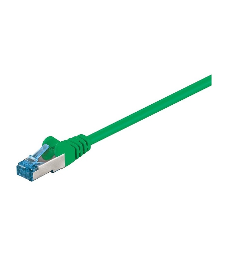 Kabel Patchcord CAT 6a S/FTP PIMF RJ45/RJ45 1.5m zielony