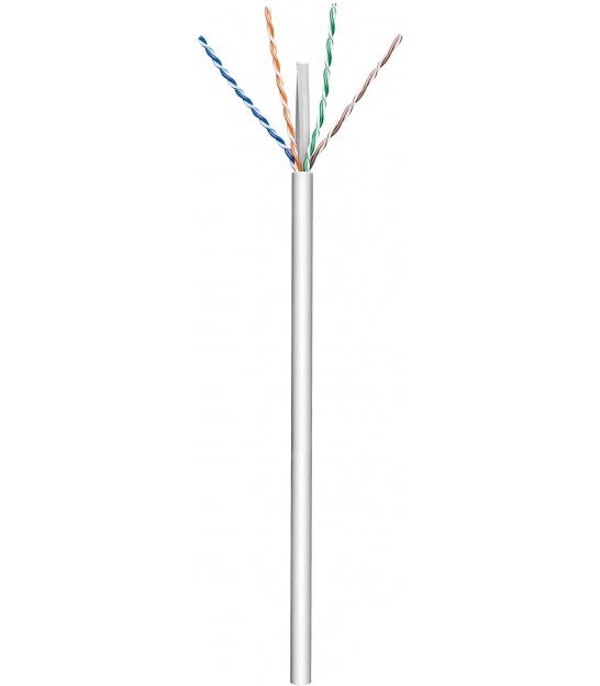 Kabel instalacyjny (drut) CAT 6 U/UTP CCA 100m szary