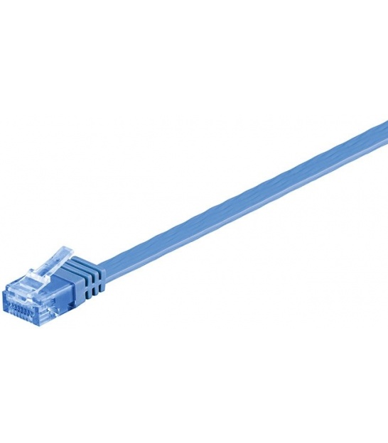 Kabel płaski Patchcord CAT 6a U/UTP RJ45/RJ45 5m niebieski