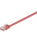Kabel płaski Patchcord CAT 6 U/UTP RJ45/RJ45 1m czerwony