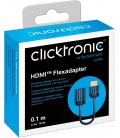 Adapter elastyczny (slim) HDMI / HDMI gniazdo 0,1m Clicktronic