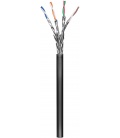 Kabel instalacyjny zewnętrzny (drut) CAT 6 S/FTP PiMF CCA 100m czarny