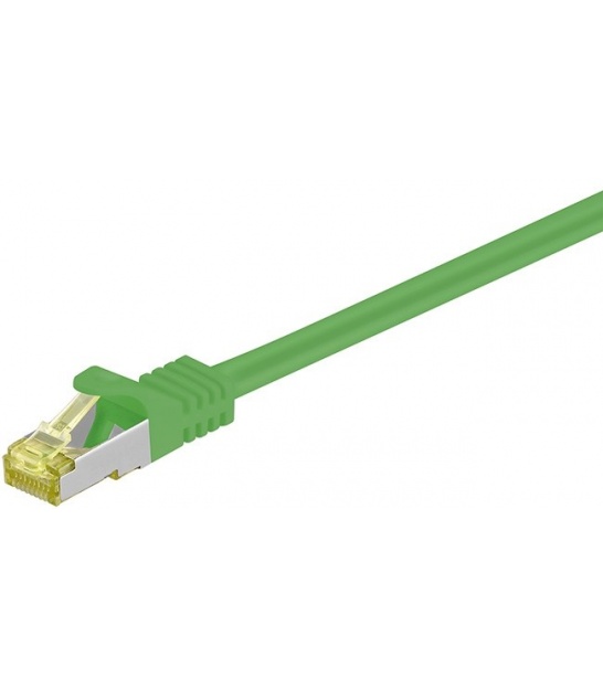 Kabel Patchcord CAT 7 S/FTP PIMF (z wtykami CAT 6a RJ45/RJ45) 10m zielony