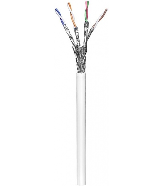 Kabel instalacyjny (linka) CAT 6 S/FTP PiMF CCA 305m biały