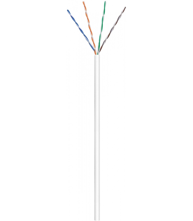 Kabel instalacyjny (linka) CAT 6 U/UTP CCA 100m biały