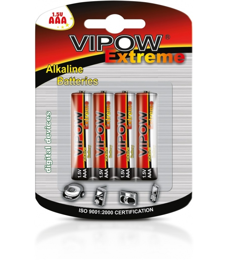 Baterie alkaliczne VIPOW EXTREME LR03 4szt./bl.