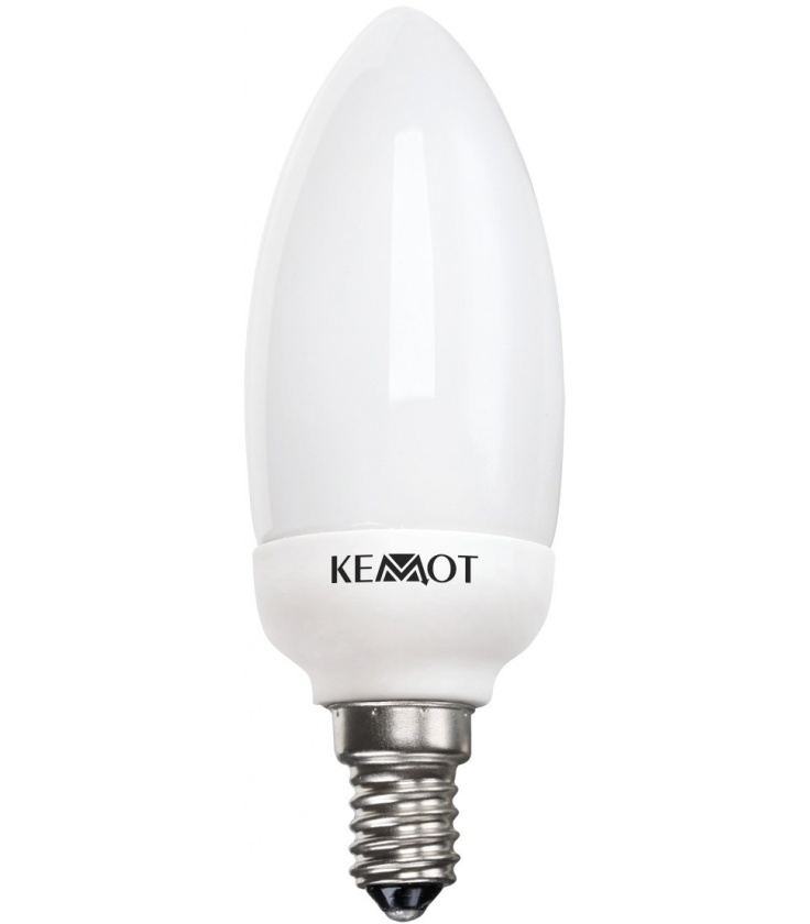 Kompaktowa lampa fluorescencyjna świeca 7W E14, 2700K