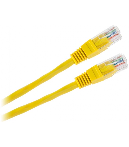 Patchcord kabel UTP 8c wtyk-wtyk 0,5m CCA żółty