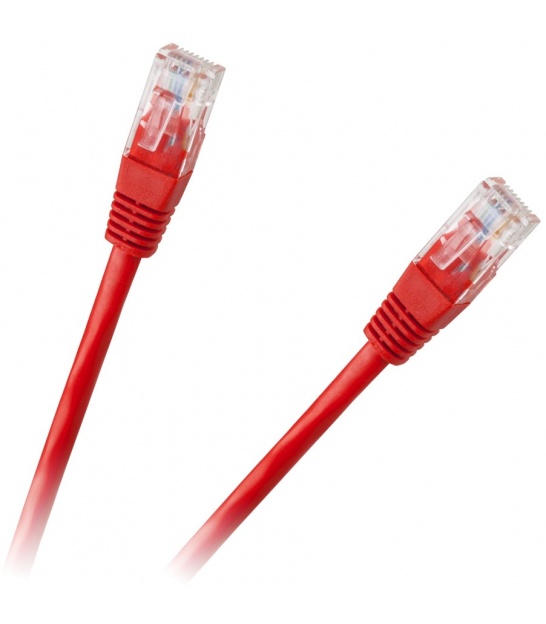 Patchcord kabel UTP 8c wtyk-wtyk 0,5m CCA czerwony cat.6e
