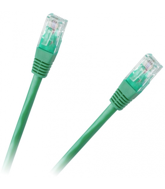 Patchcord kabel UTP 8c wtyk-wtyk 1.0m CCA zielony cat.6e