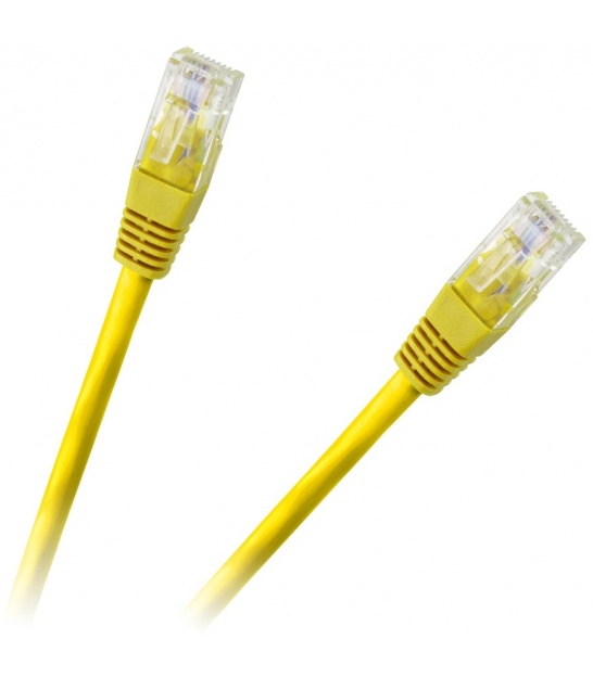 Patchcord kabel UTP 8c wtyk-wtyk 1.0m CCA żółty cat.6e