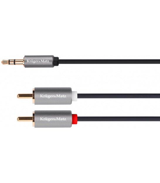 Kabel jack 3.5 wtyk stereo - 2RCA 10m Kruger&Matz Basic