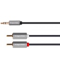 Kabel jack 3.5 wtyk stereo - 2RCA 5m Kruger&Matz Basic