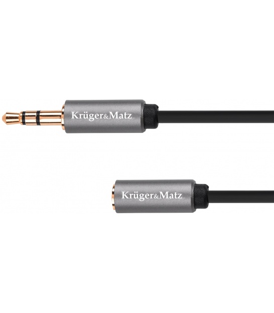 Kabel jack 3.5 wtyk stereo - 3.5 gniazdo stereo 3m Kruger&Matz Basic
