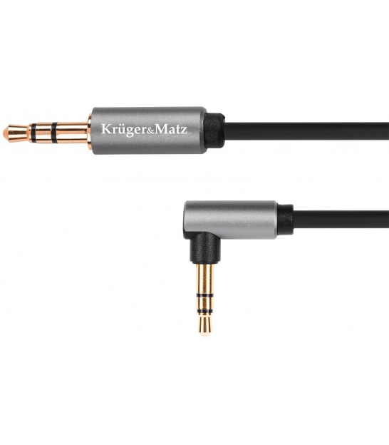Kabel jack 3.5 wtyk kątowy stereo - 3.5 wtyk stereo 1.8m Kruger&Matz Basic
