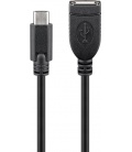 Przedłużacz USB-C  czarny 0,2m Goobay