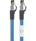 Kabel Patchcord CAT 8.1 S/FTP PIMF RJ45/RJ45 0.5m niebieski