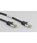 Kabel Patchcord CAT 8.1 S/FTP PIMF RJ45/RJ45 0,25m czarny