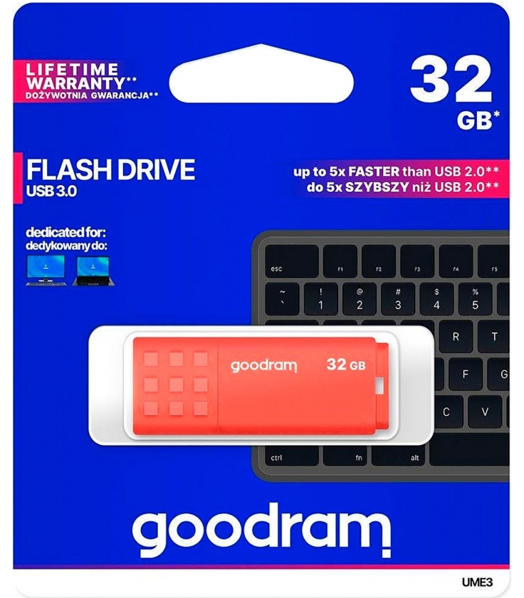 Pendrive Goodram USB 3.0 32GB pomarańczowy