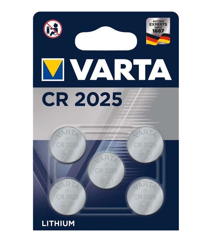 Bateria guzikowa litowa CR2025 , 3 V, Varta