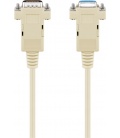 SUB-D cable, 2 m, grey - D-SUB/RS-232 male (9-pin) D-SUB/RS-232 female (9-pin)