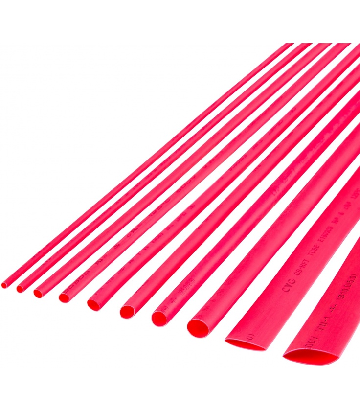 Rurka termokurczliwa 2,5 mm-1 m czerwona Cabletech