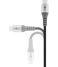 Kabel tekstylny USB-C ™ / USB-A z metalowymi wtyczkami 0,5m Goobay