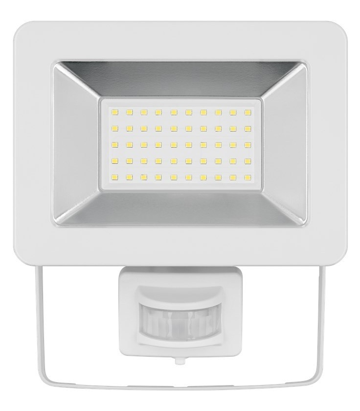 Reflektor zewnętrzny LED 50W z czujnikiem ruchu biały