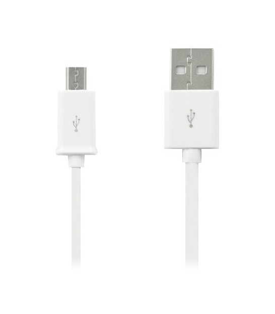 Kabel USB wtyk - wtyk microUSB biały
